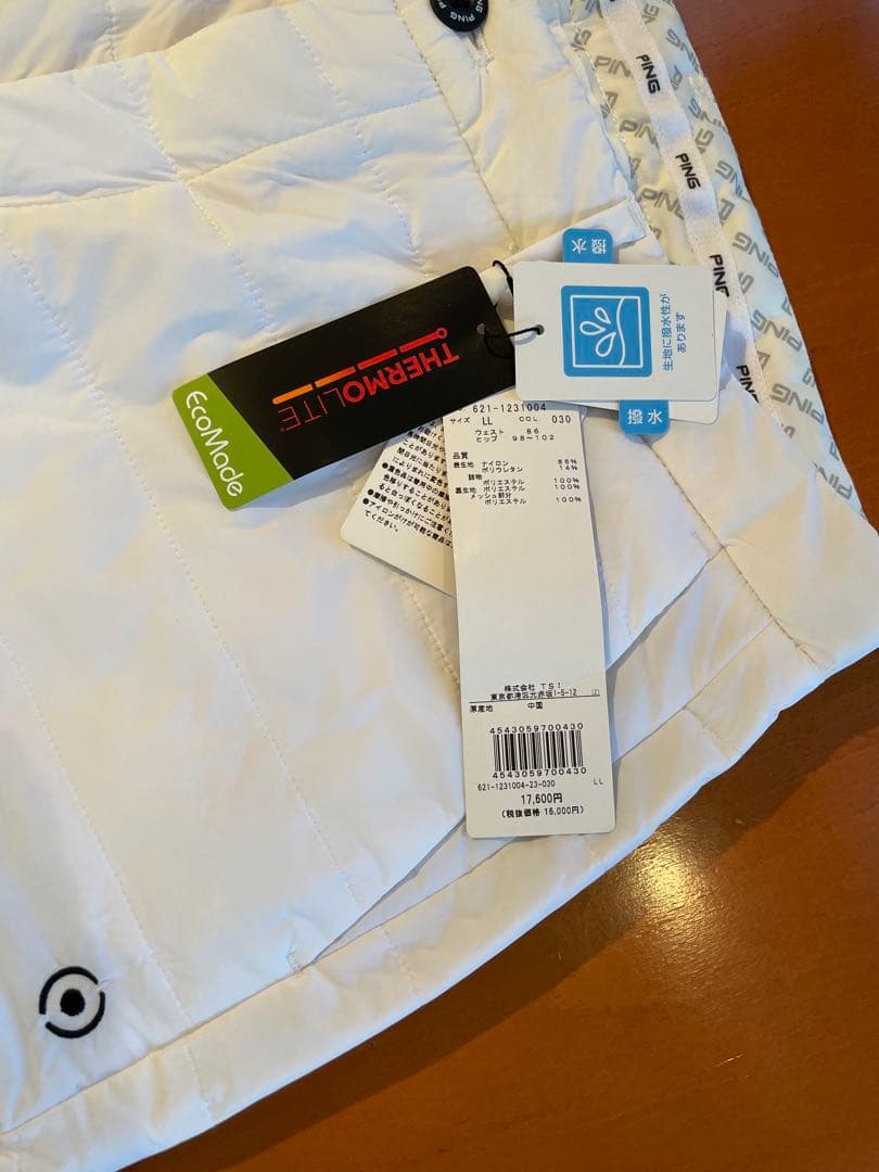 【新品】PING　ゴルフパンツ冬物　サイズLL 定価１７６００円(税込）