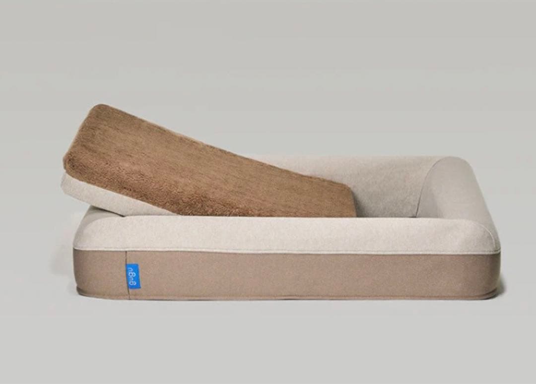 gugu ドギー 犬用ベッドベージュ＆フルカバーセットグレー Lサイズ