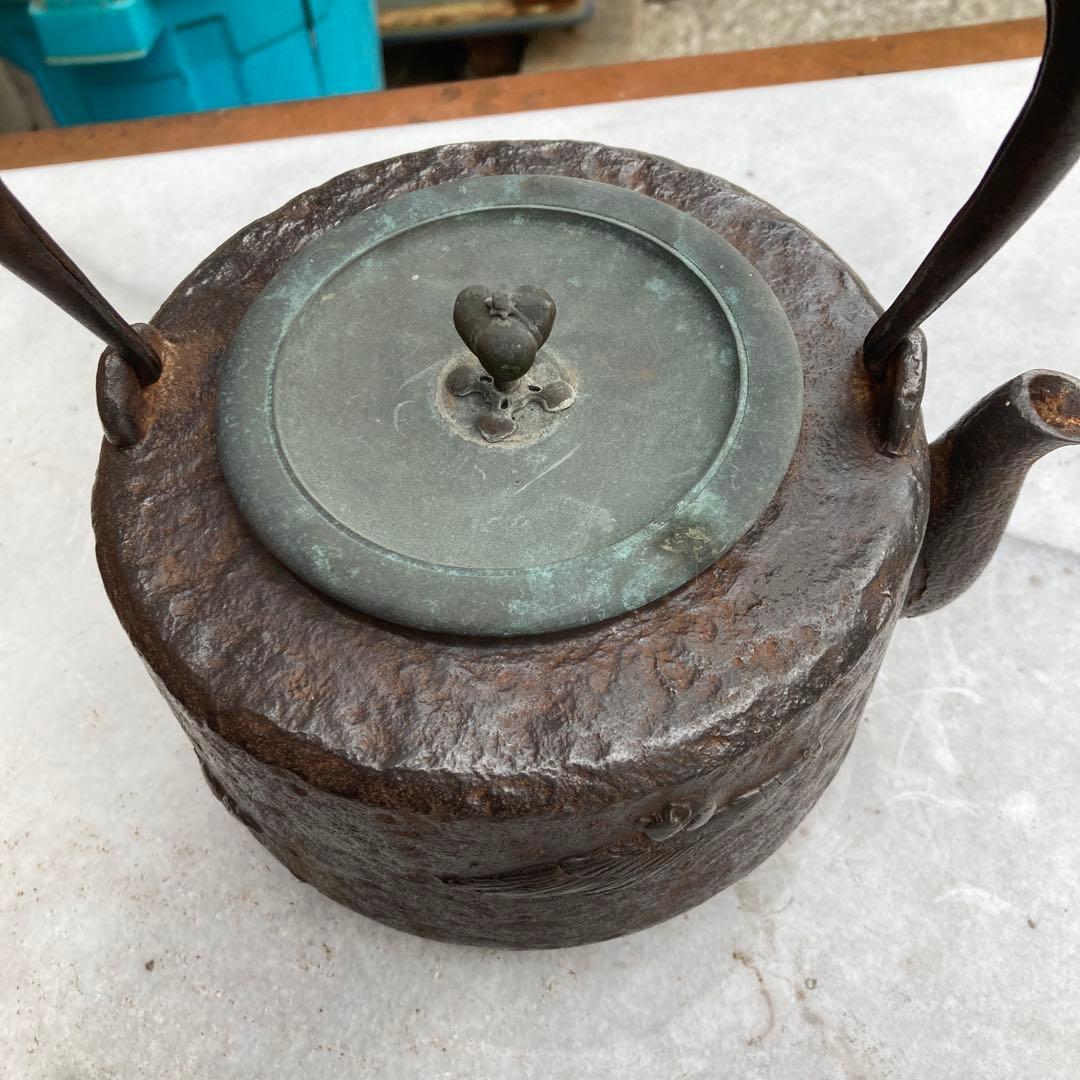 明治期龍文堂道安型鼠ネズミ模様た鉄瓶