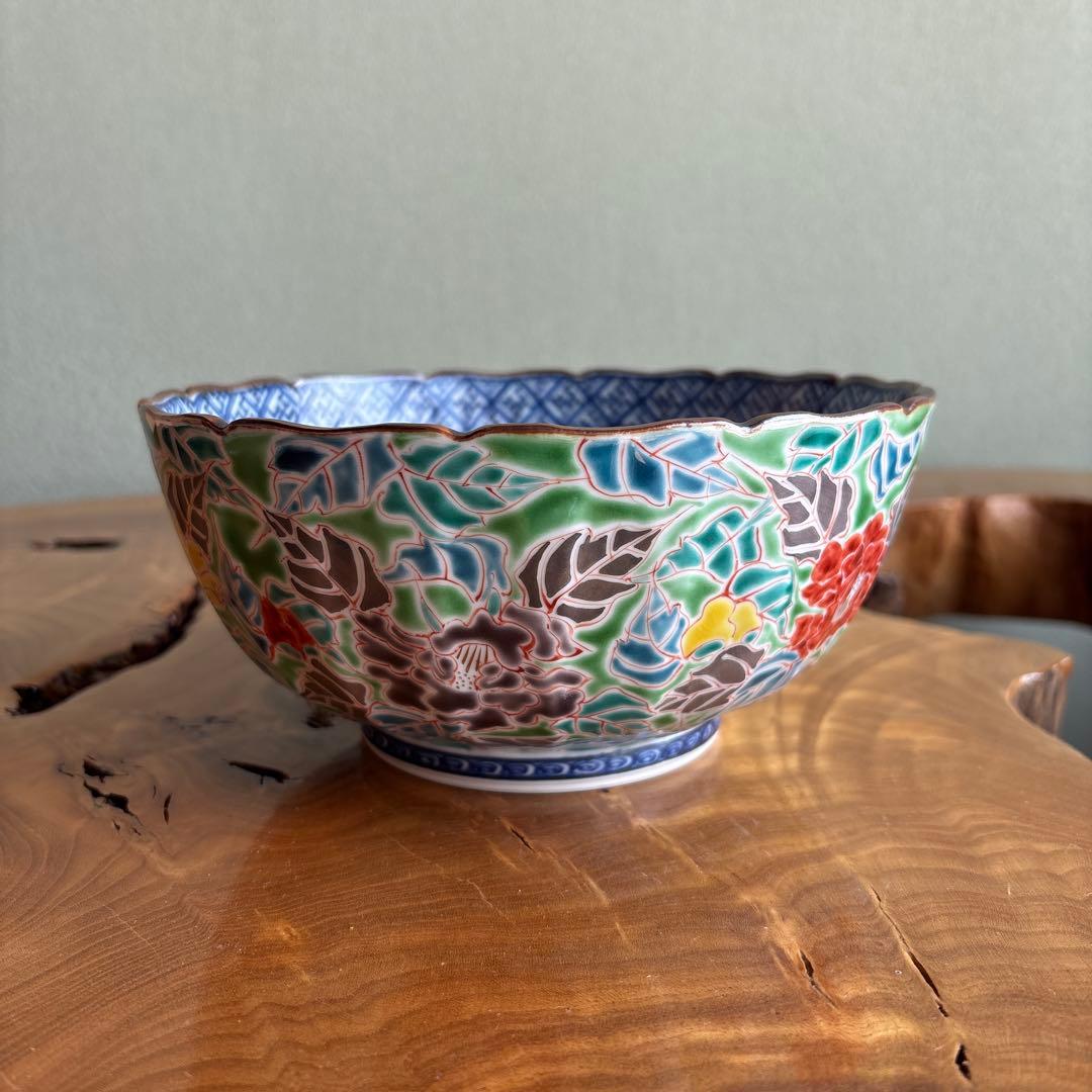 平安壹楽造 銀牡丹 山本昌弘造 清水焼 茶道具 共箱