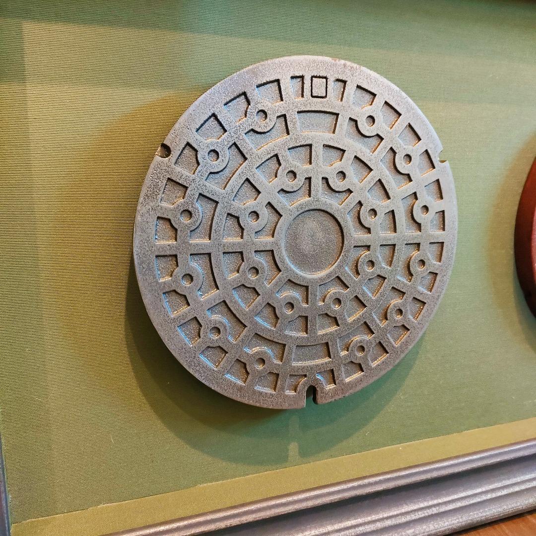 稀少 廃番品 ミニチュアマンホール 額装品 本物志向 ダクタイル鋳鉄