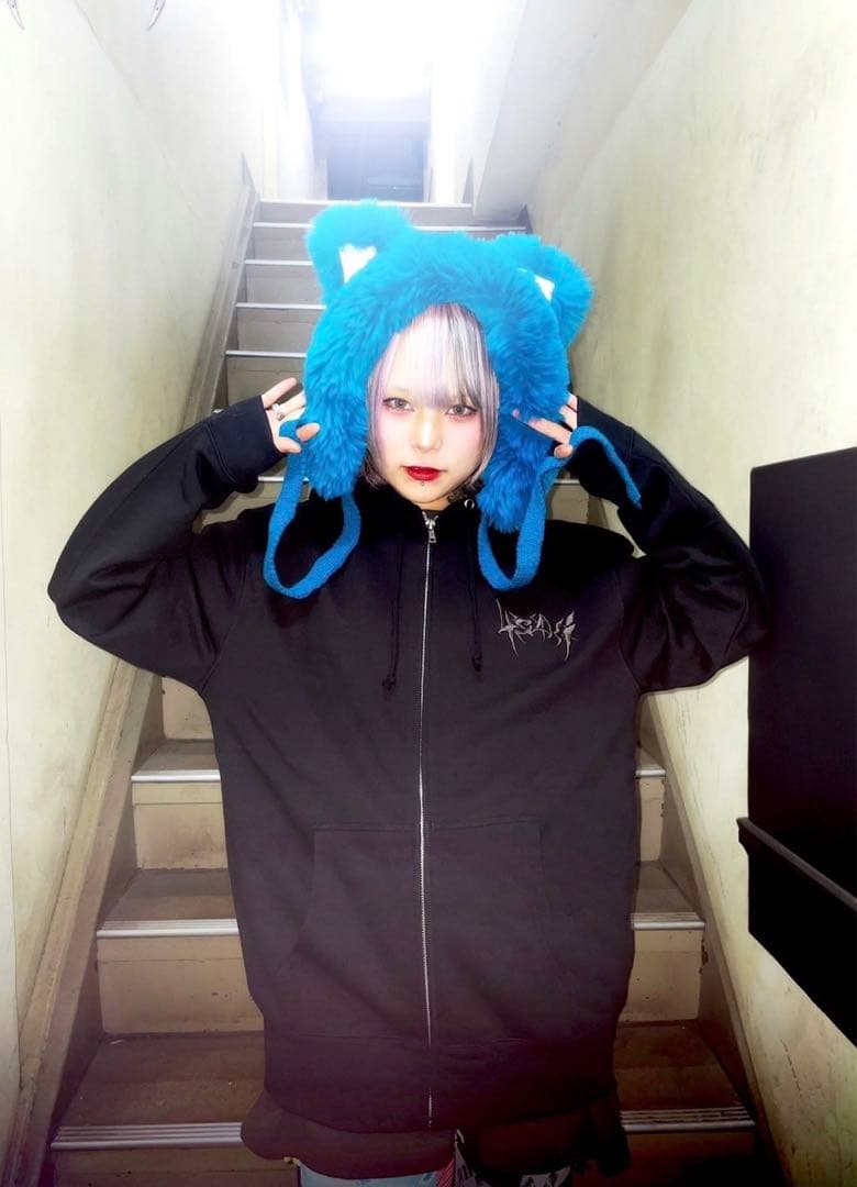 4s4ki 4444年 C4” Full-zip parka black