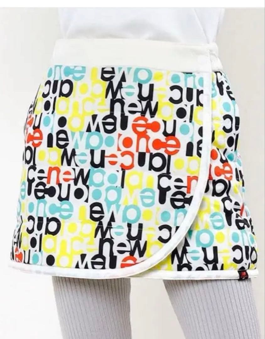 ニューバランスゴルフリバーシブルロゴラップスカートダウン生地ゴルフ女子防寒