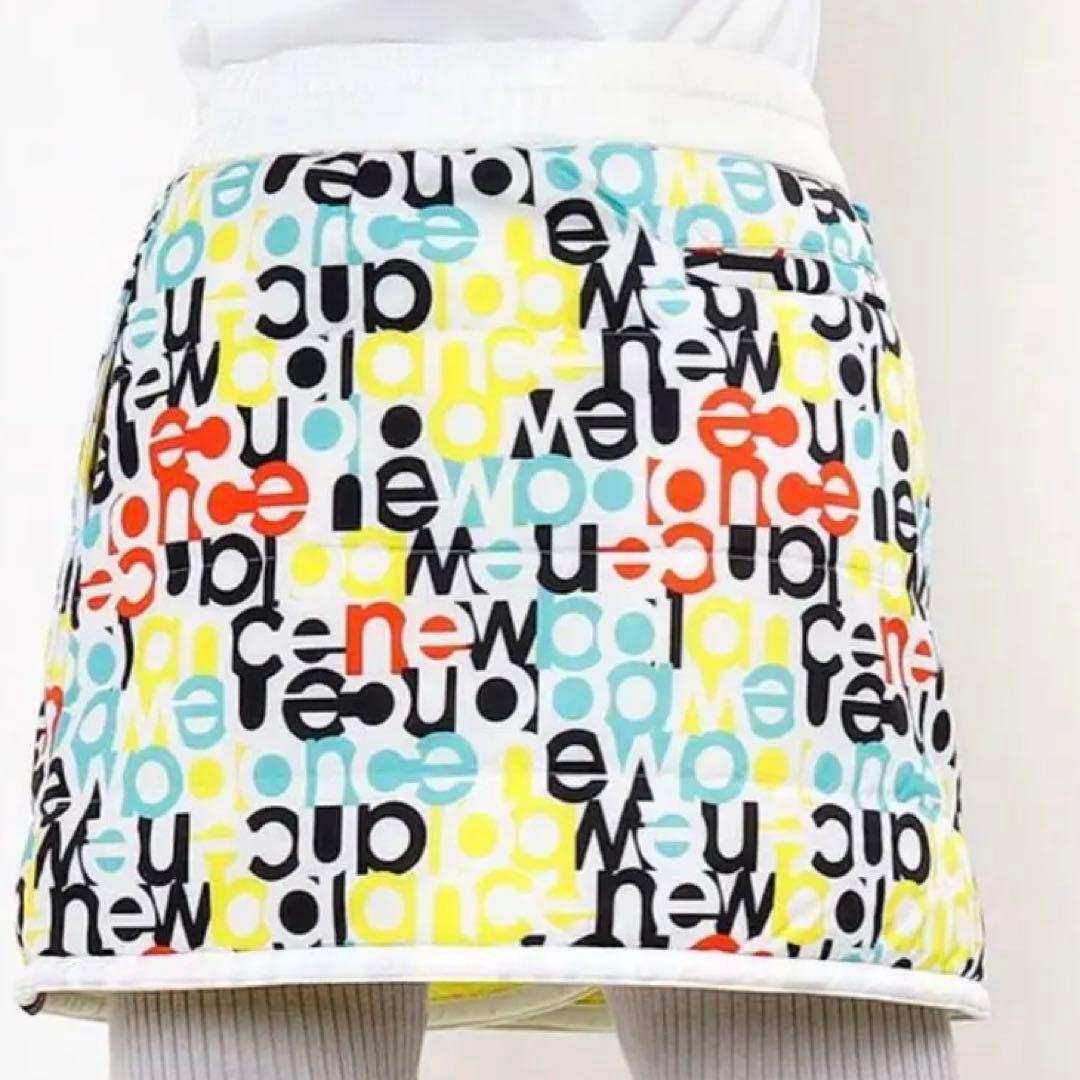 ニューバランスゴルフリバーシブルロゴラップスカートダウン生地ゴルフ女子防寒