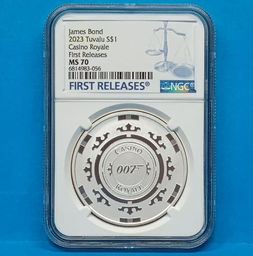 2023 ツバル James Bond 007 1ドル銀貨 NGC MS70FR
