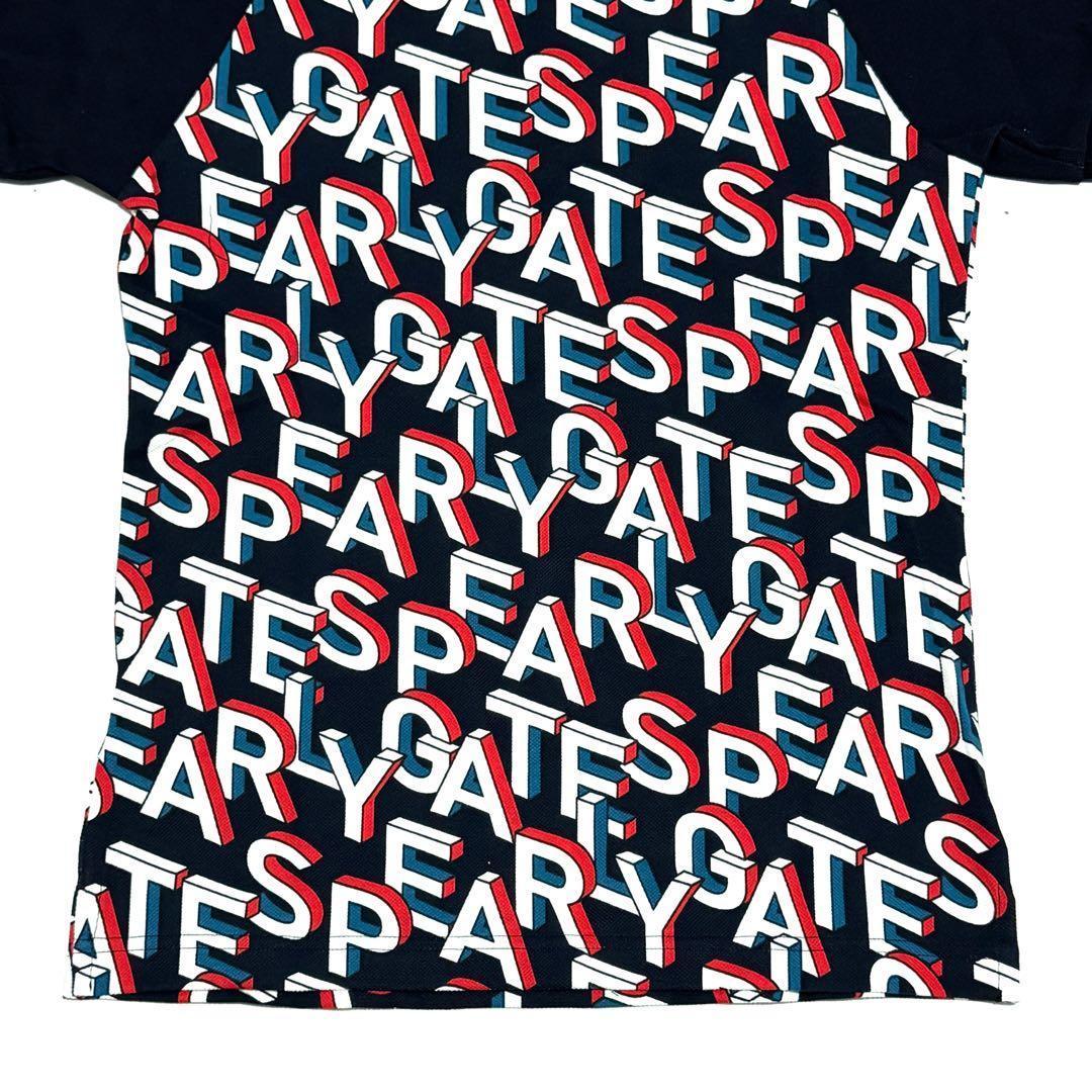 新品タグ付 パーリーゲイツ ゴルフポロシャツ 綿100% 日本製サイズ0ネイビー