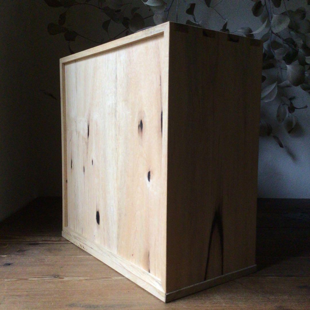 D*n様 No3724 黒柿無垢　茶箱　高さ38.5cm 茶道具　器局　茶箪笥