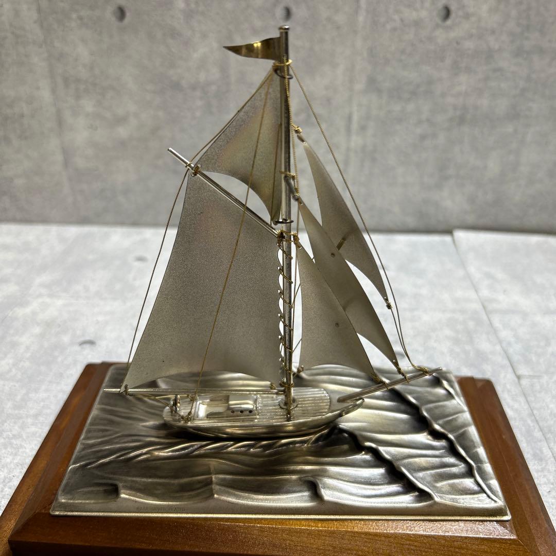 関工芸 銀製船置物 ヨット 帆船 SILVER960 刻印あり