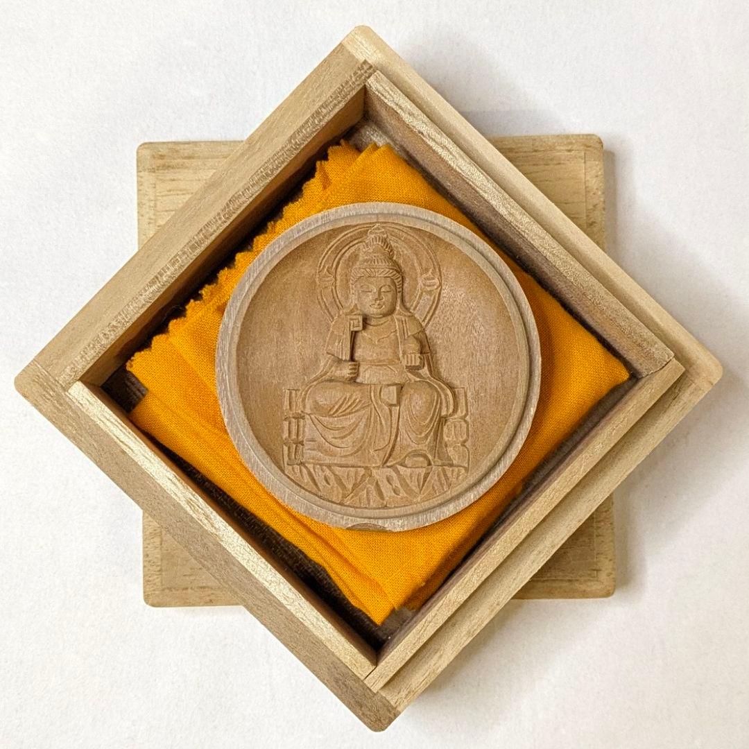 【ゲリラセール・新品】 香合仏　七面天女　白檀　仏龕　懐中仏　吉祥天女