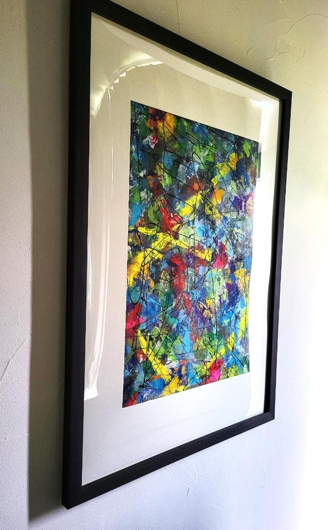 アマゾン・サンクチュアリ / 抽象画 額縁セット 63×46㎝ 原画限り