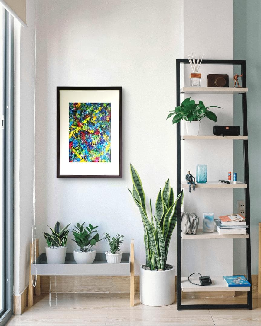 アマゾン・サンクチュアリ / 抽象画 額縁セット 63×46㎝ 原画限り