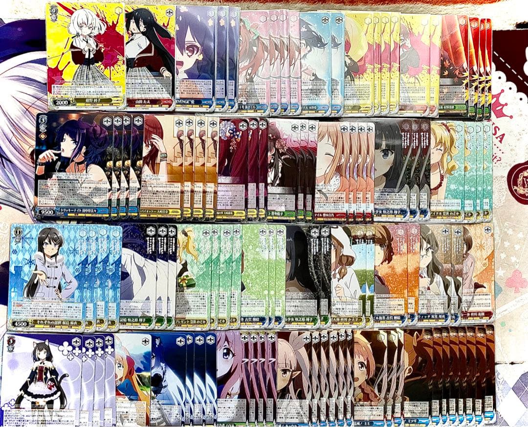 中*島様 ヴァイスシュバルツ引退品　サイン4枚、デッキ6個、RR.SR多数