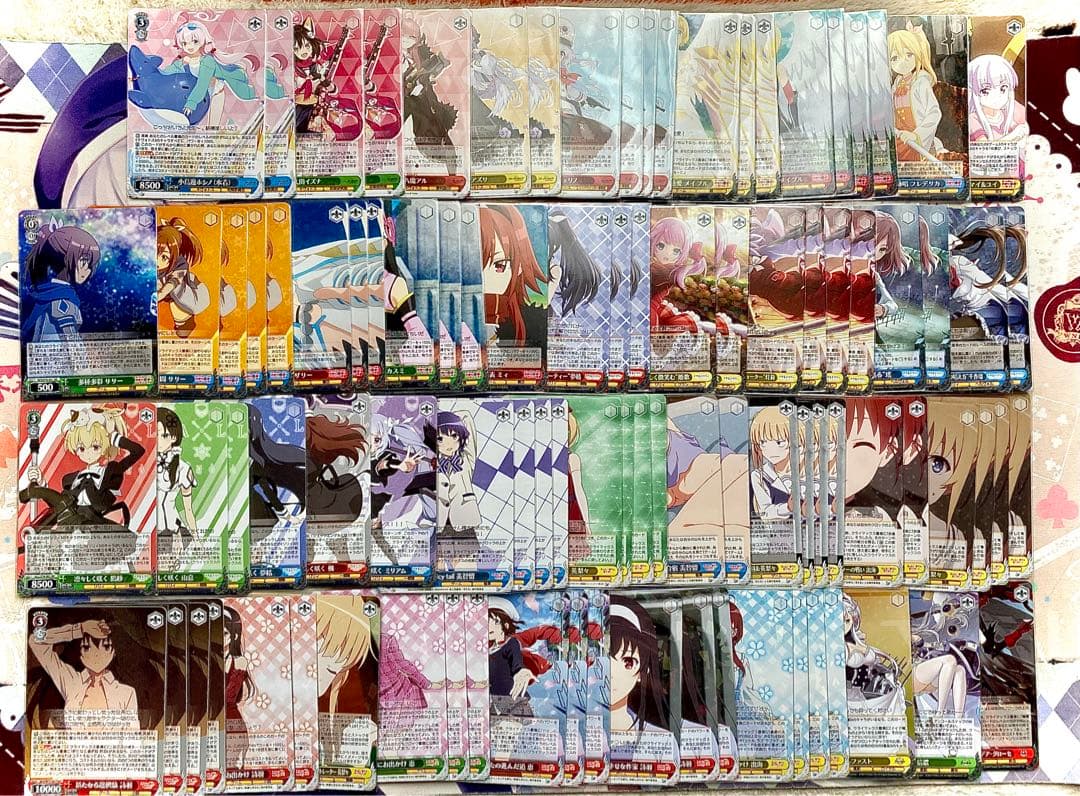 中*島様 ヴァイスシュバルツ引退品　サイン4枚、デッキ6個、RR.SR多数