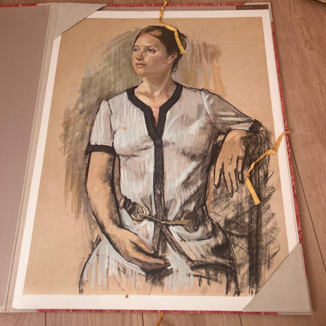 小磯良平｜パステル素描12葉｜デッサン集・画集資料・美術