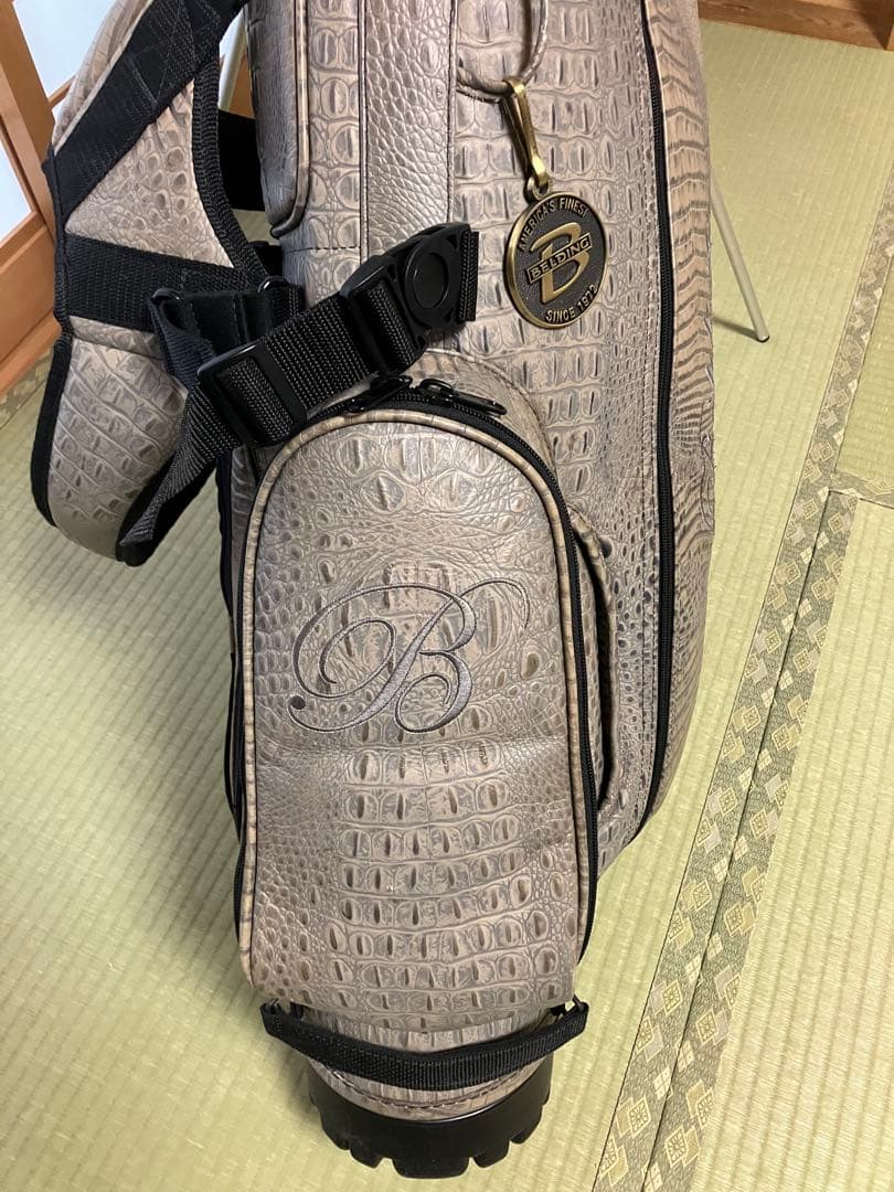 【出品再開】 BELDING スタンド式キャディーバック （クロコ調）