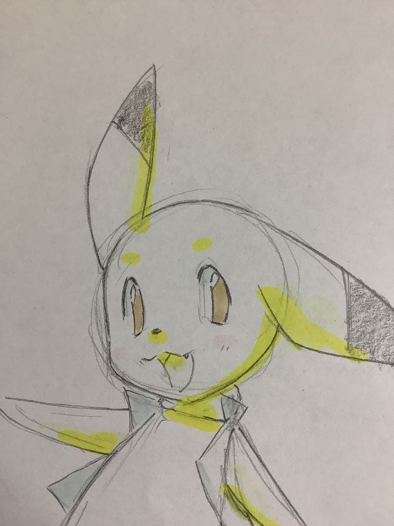 【超貴重】ポケモン イーブイアニメ企画時点のラフ画 原画3枚