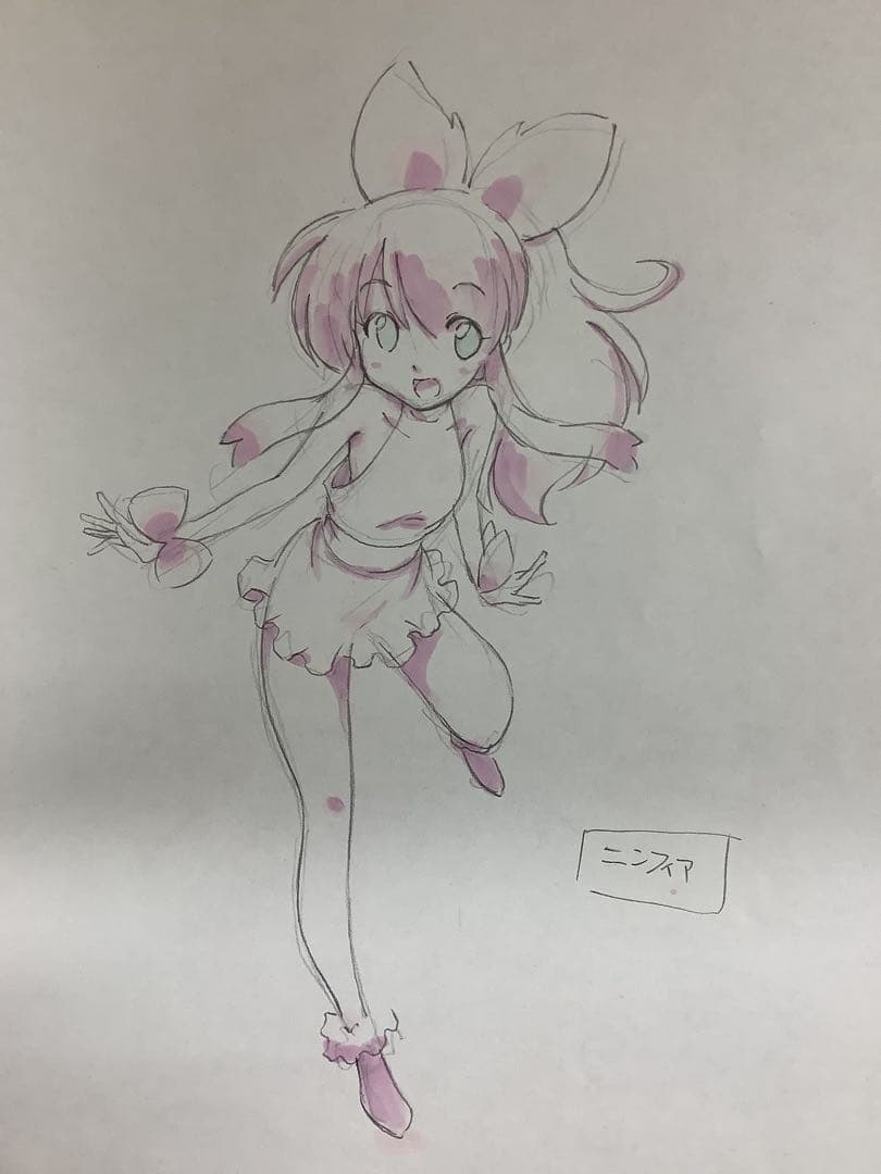 【超貴重】ポケモン イーブイアニメ企画時点のラフ画 原画3枚