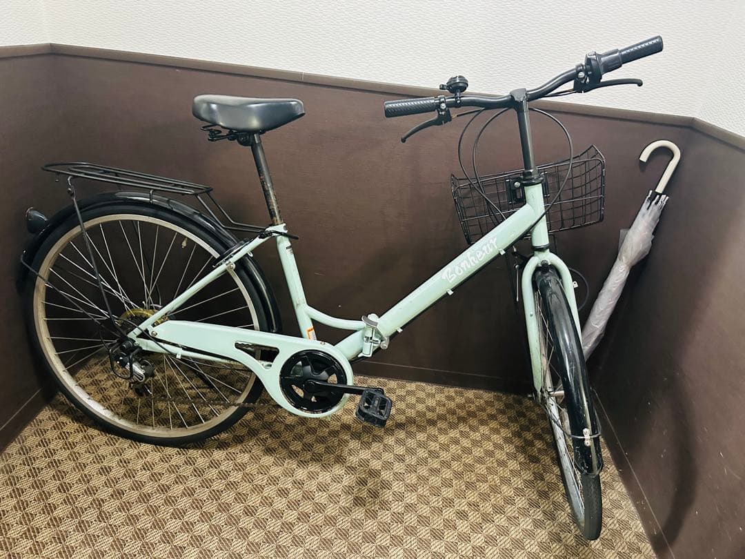 シティサイクル ミントグリーン 前カゴ付き