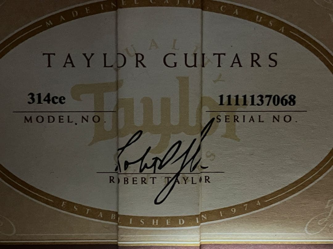 Taylor アコースティックギター 314ce 2017年 ハードケース付