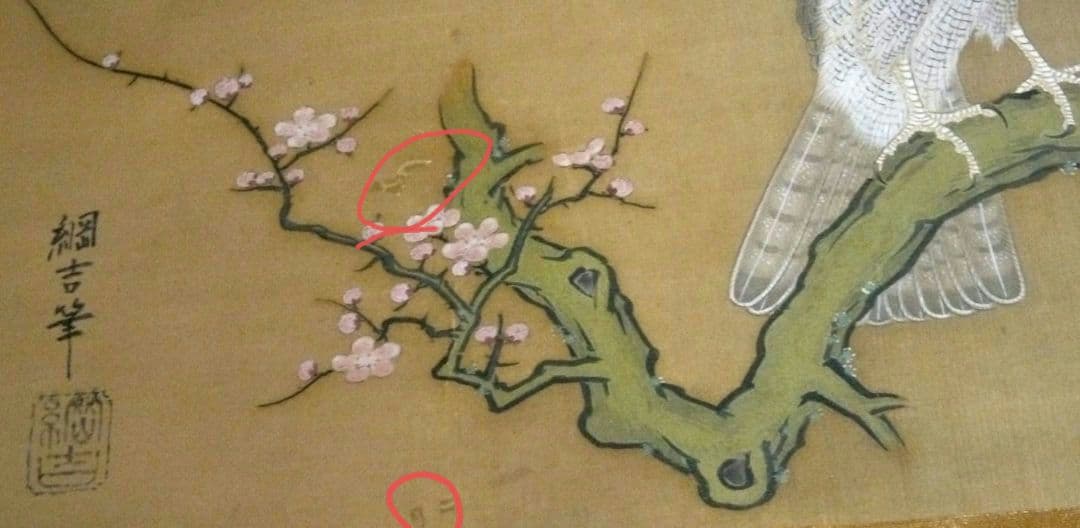 徳川綱吉(五代将軍)の直筆絹本掛け軸箱書きあり