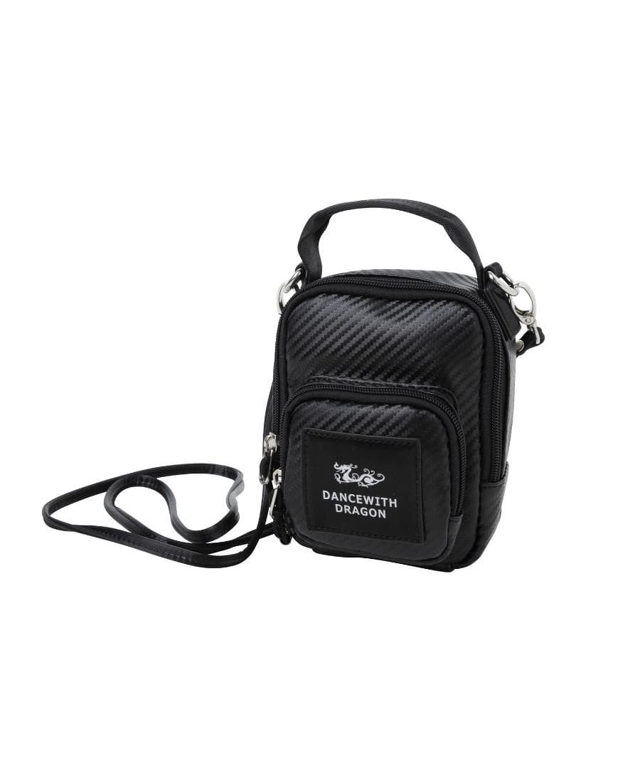 たかちゃん☆ダンスウィズドラゴン カーボンレザーマルチポーチ☆ブラック