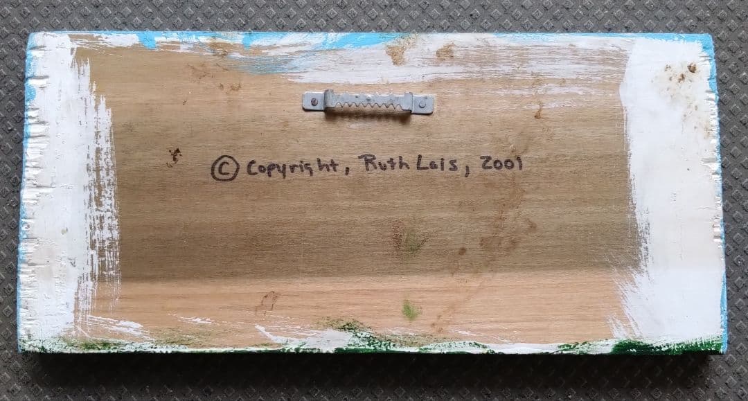 アメリカンヴィンテージ　Ruth Lais 3色柄　ダックスフンド　アクリル絵画