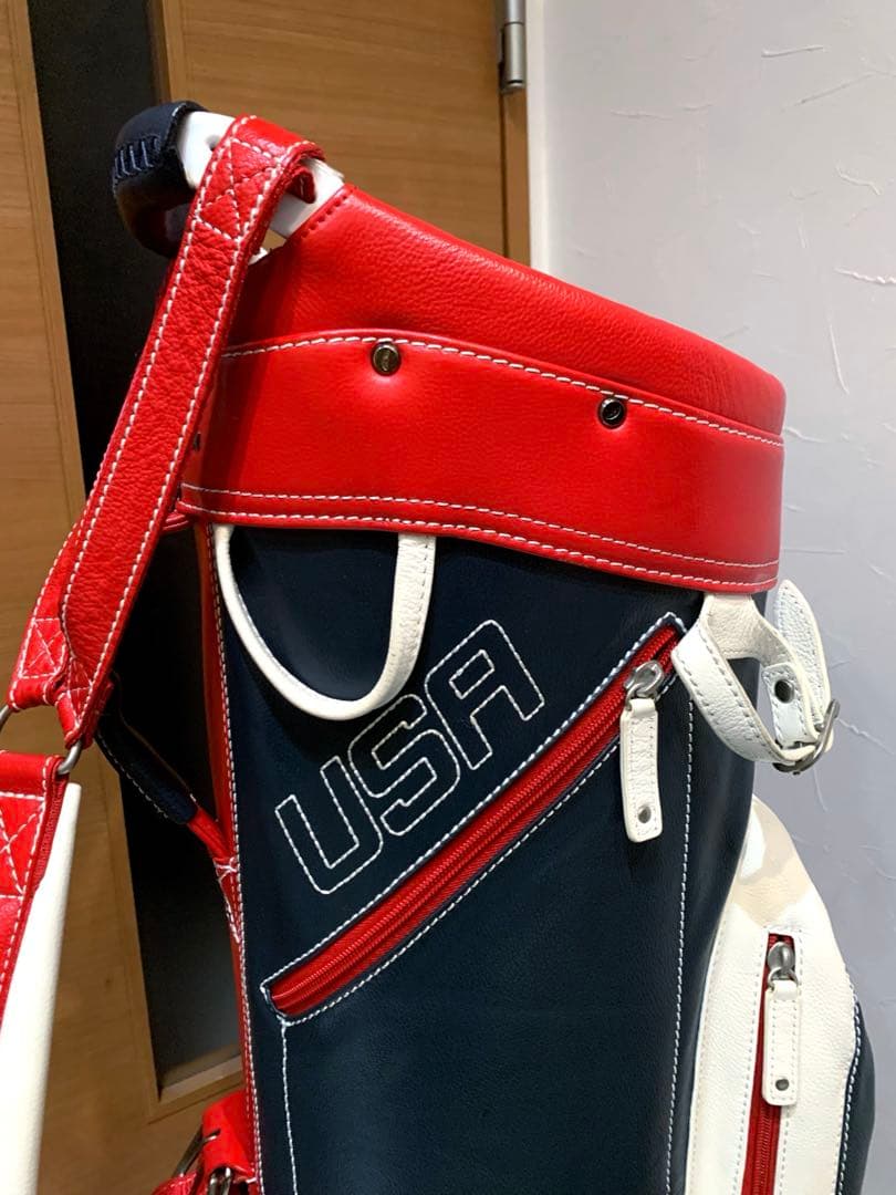 ほぼ未使用　完全完売　サンマウンテン　本革/レザー　キャディバッグ