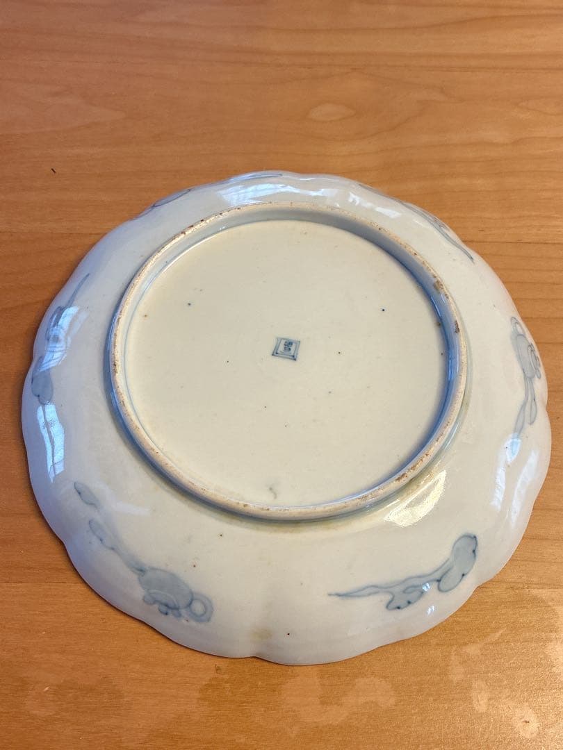 希少　伊万里　なます皿　陶器　明治時代　直径21.5cm 鳳凰