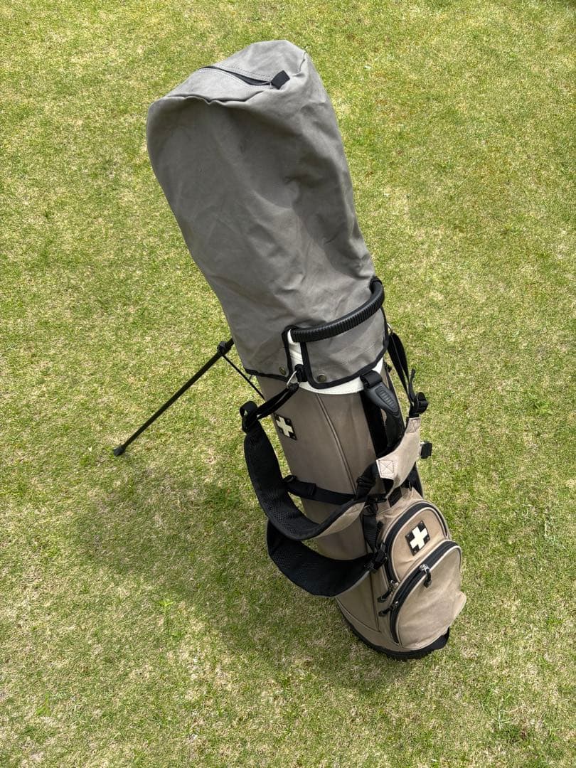 木の庄帆布 スタンド式グレーキャディバッグ