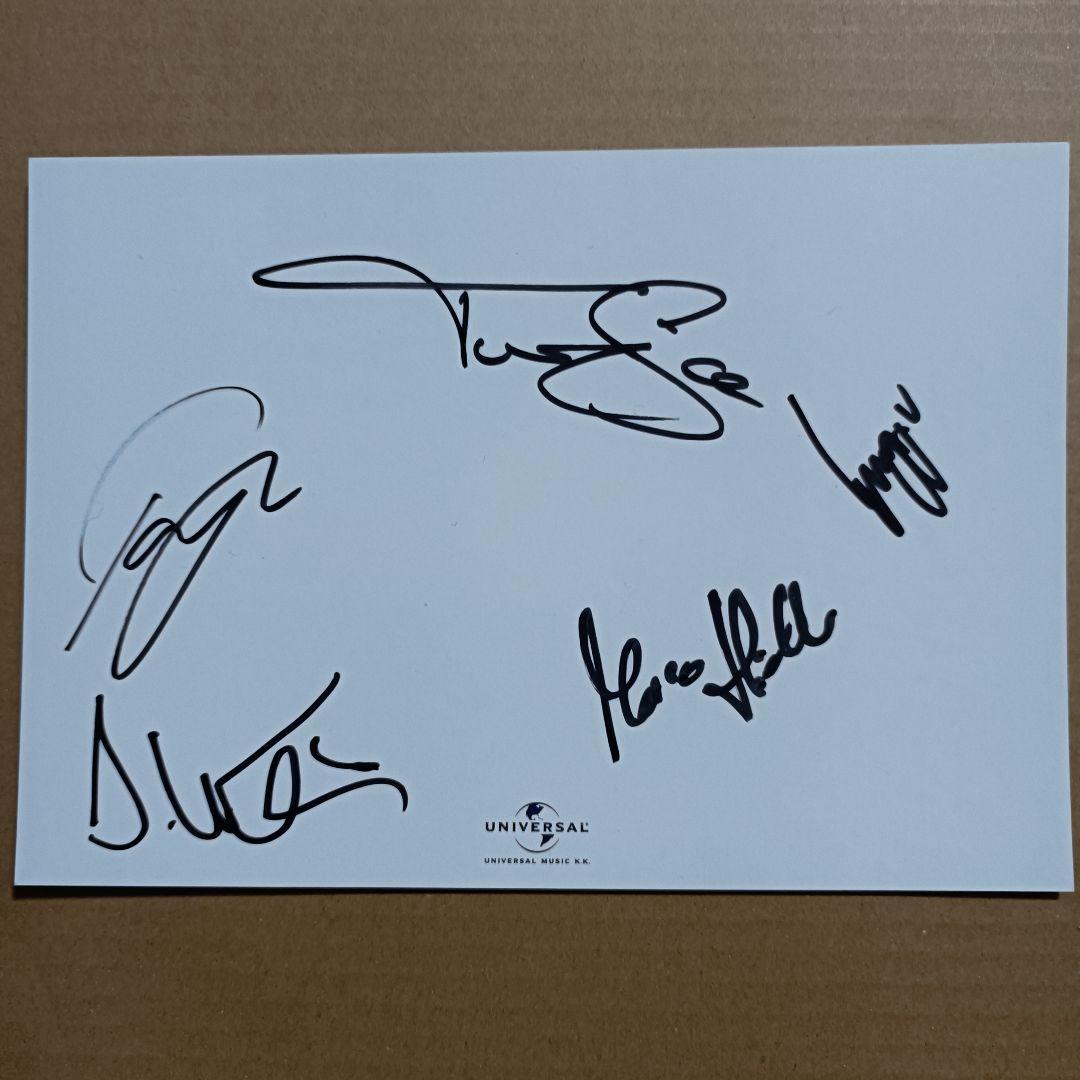 NIGHTWISH メンバー全員 直筆サイン色紙 美品