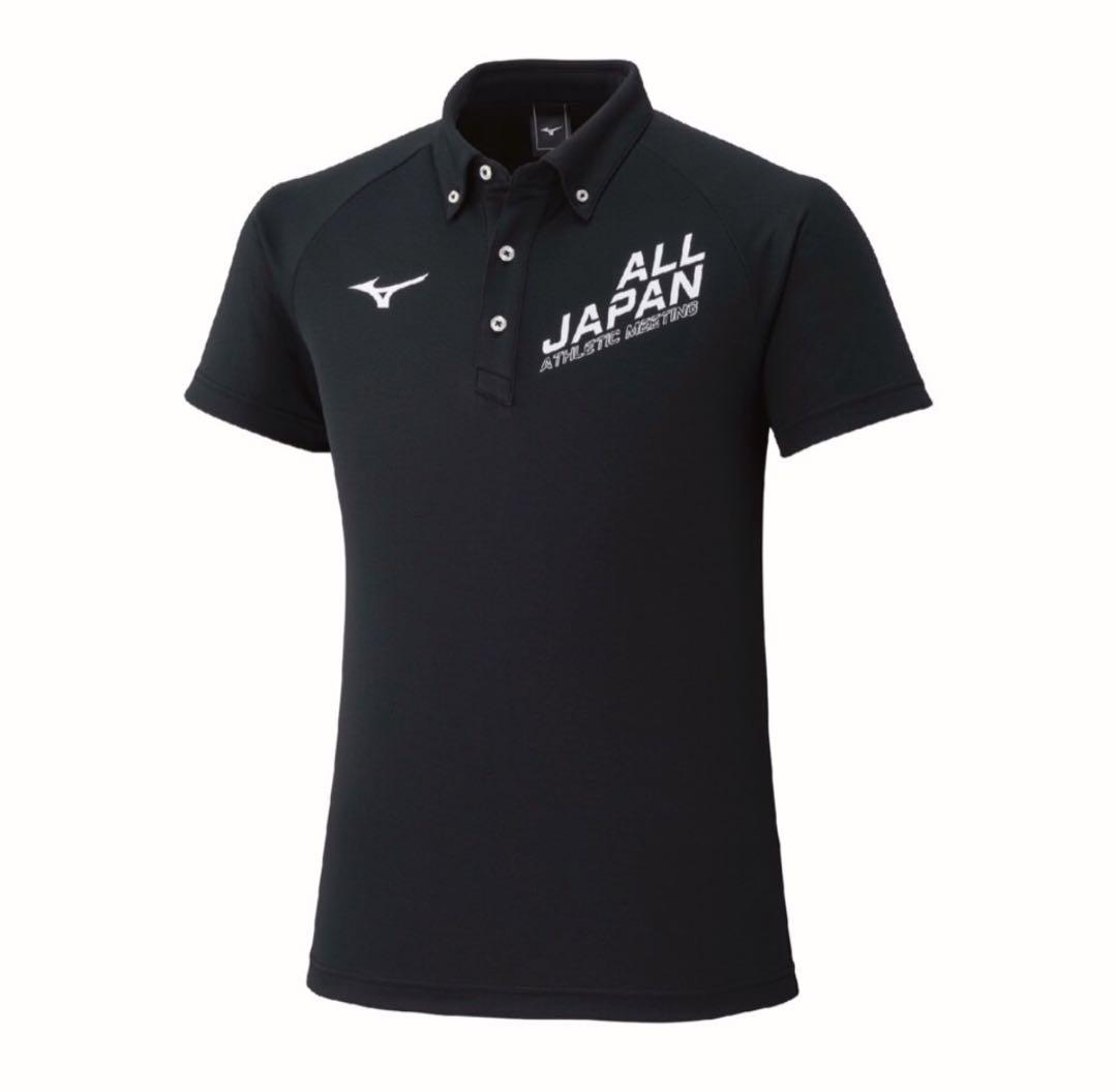 新品★ミズノ★ALL JAPANロゴ入り全国大会記念ポロシャツ★黒2XL