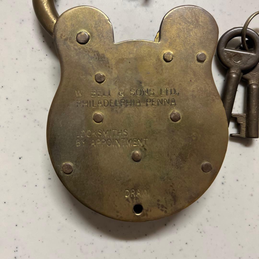 U.S NAVY ヴィンテージ ミリタリー南京錠 パッドロック予備鍵付き