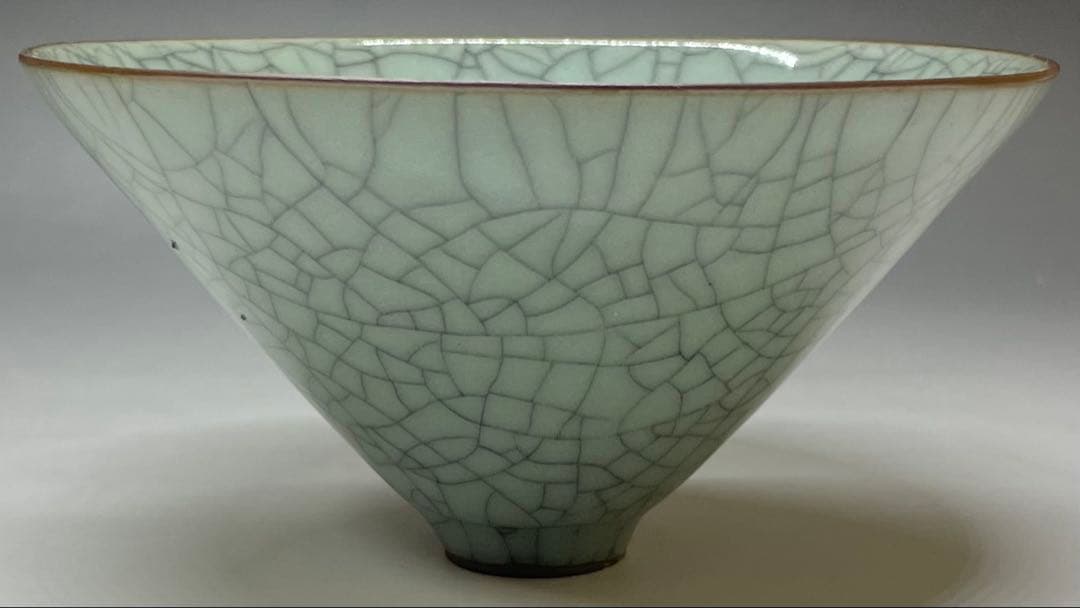 高麗青磁　李朝　茶碗　箱付　X559