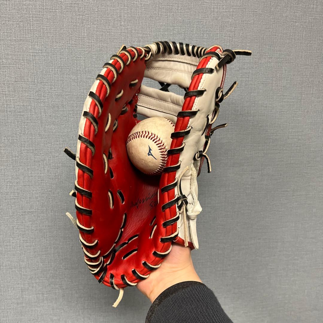 1185 ミヤマ 型抜群 即戦力 美品 硬式兼軟式 ファーストミット 左投げ