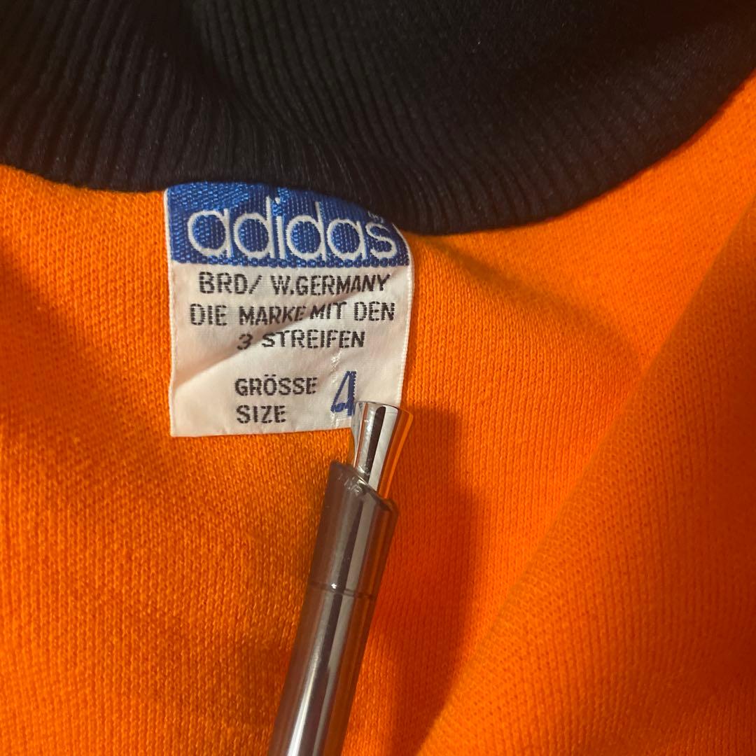 超美品 adidasトラックジャケット オレンジ 西ドイツ デサント 小松菜奈着