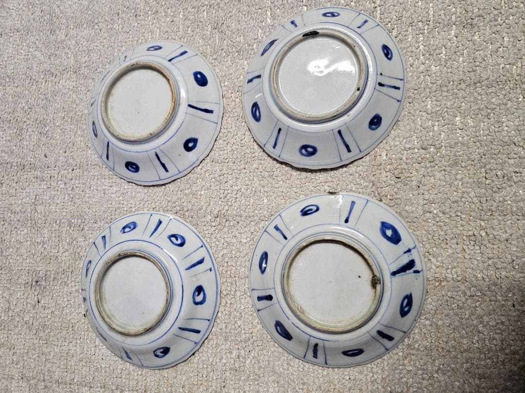 値下げ限界‼️早い者勝ち 新渡品 江戸後期から明治初 芙蓉 花鳥文 9客セット