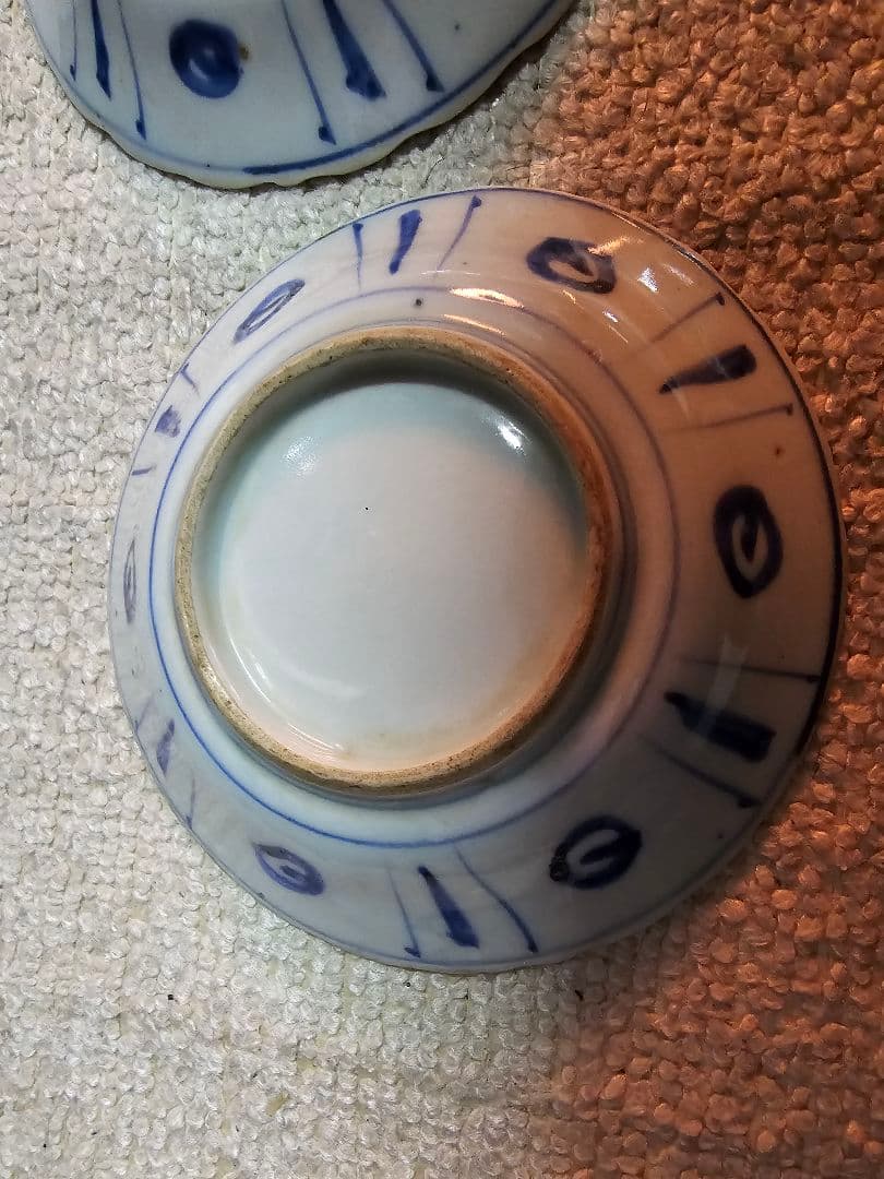 値下げ限界‼️早い者勝ち 新渡品 江戸後期から明治初 芙蓉 花鳥文 9客セット