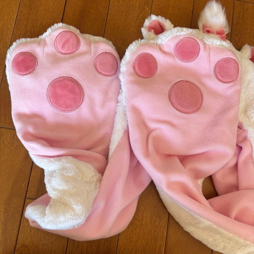 ディズニー マリーちゃん　マフラーキャップ　ファンキャップ　マフラー　アメリカ