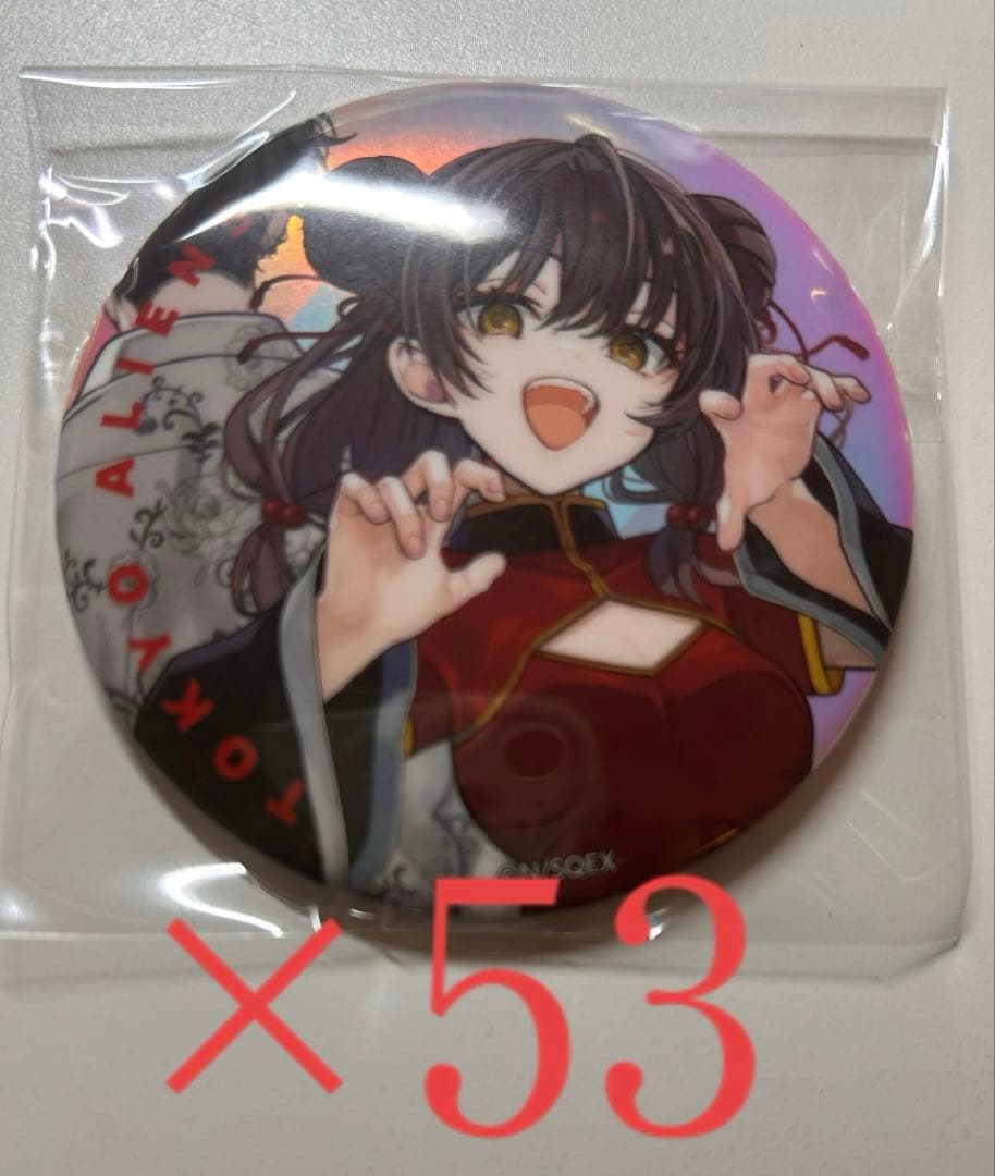 東京エイリアンズ　オーロラ缶バッジ　明明