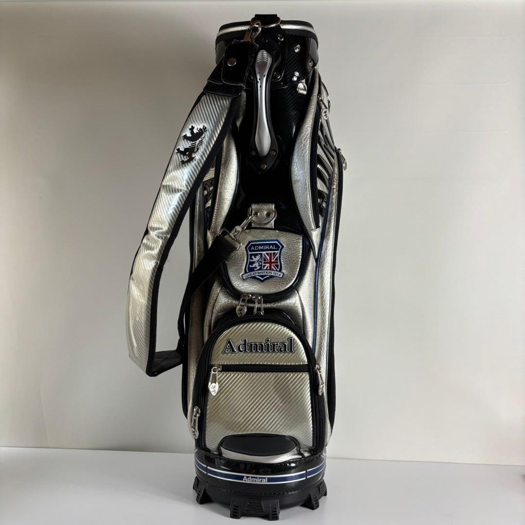 アドミラルキャディバッグ、シルバー×ブラック