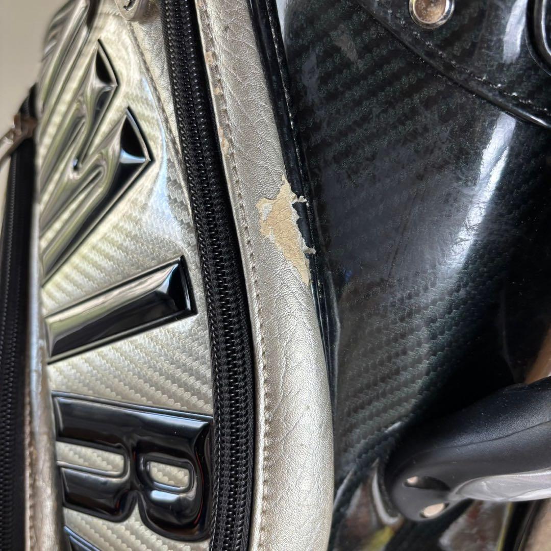 アドミラルキャディバッグ、シルバー×ブラック