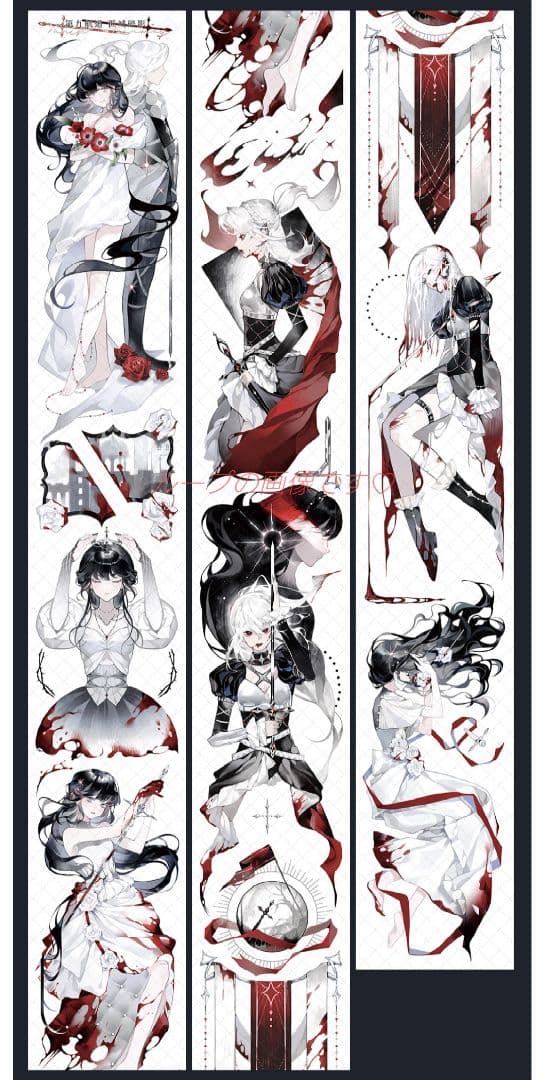 J739＃孤城碎影(镭射银)第九航道切り売り海外人物マステ女の子