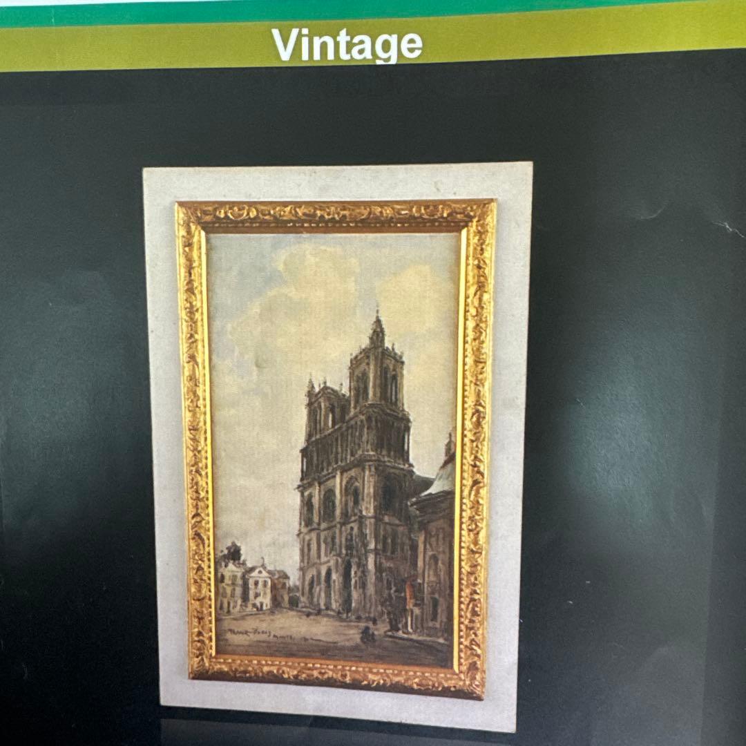 フランク、マイヤー、ボック　水彩画1934年　教会前のマンテス達　輸入された状態