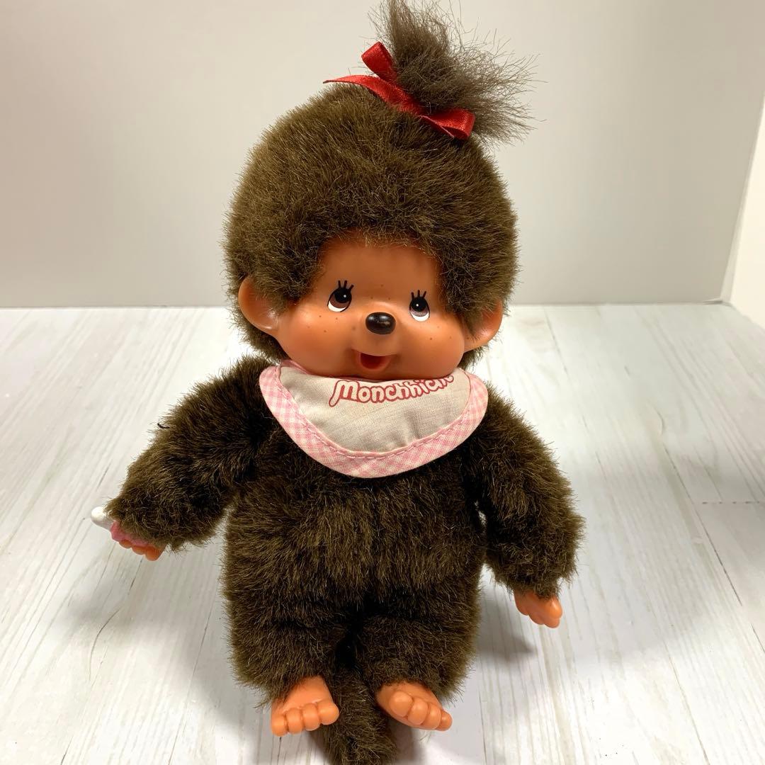 Y☆ 昭和レトロ　モンチッチ　ぬいぐるみ　女の子　 約20cm　セキグチ