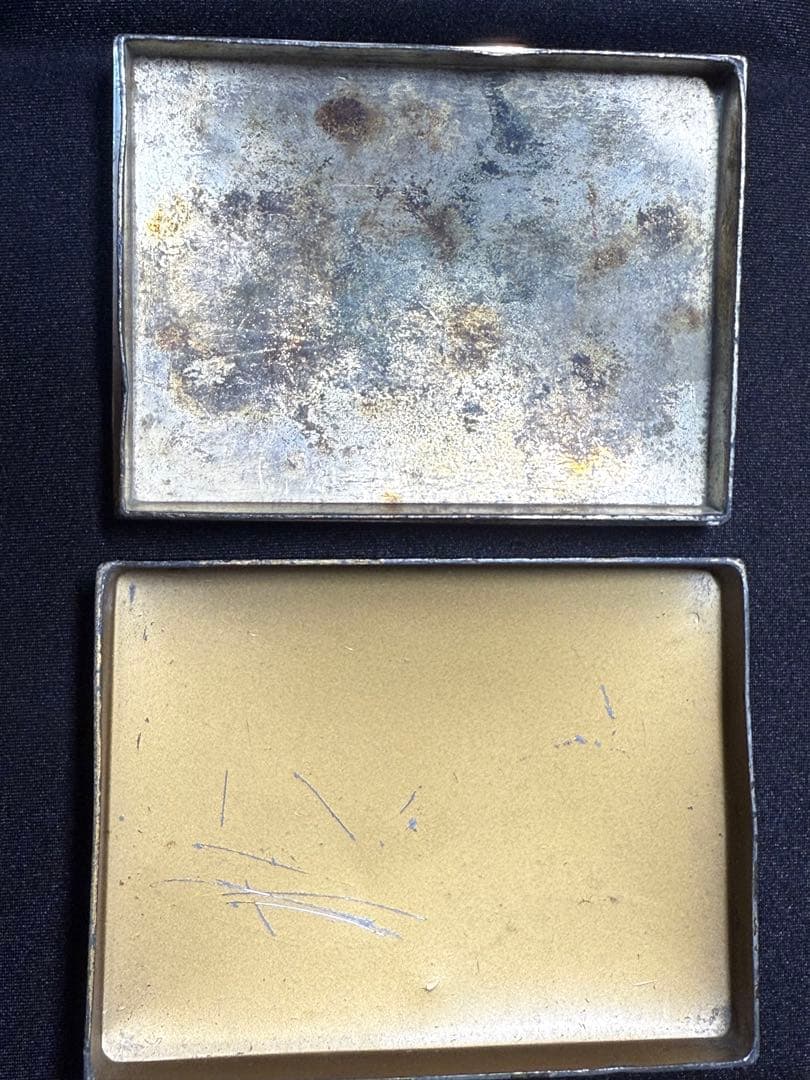 極上 鳳凰 彫金 銀製? 装飾箱 鹿透かし文様 古い金属製 アンティーク