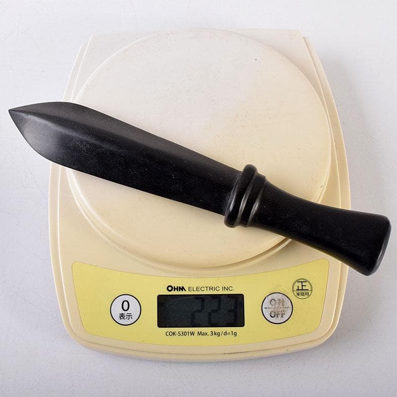 書道具　甲斐雨端硯　十一代　雨宮静軒作　石劔　石硯　文鎮　共箱　C　8066