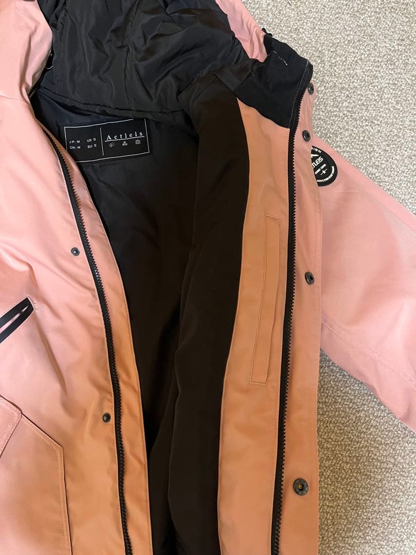 防水フード付きジャケット ピンク