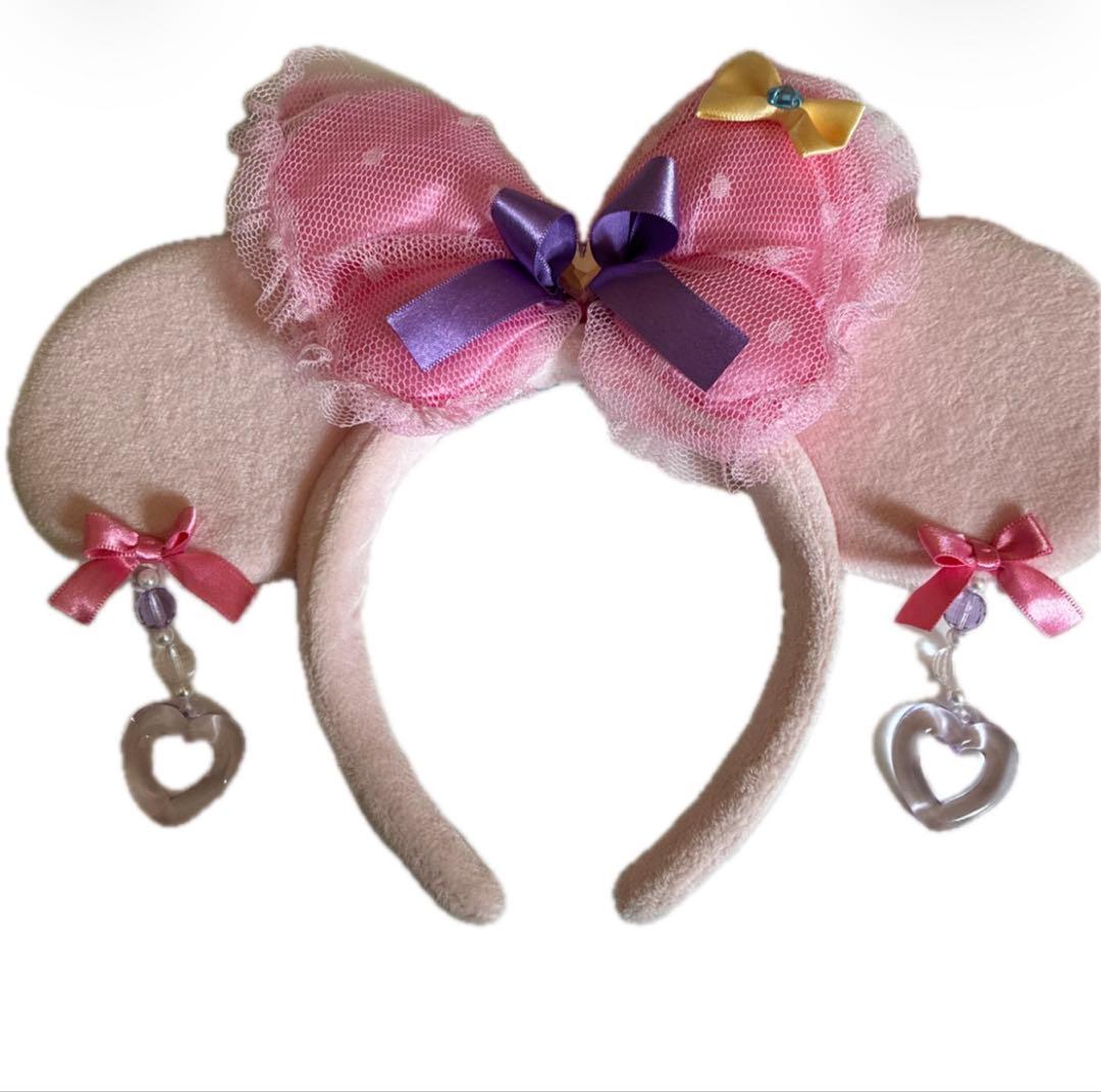 (希少)ディズニーリゾート ミニーマウス カチューシャ リボン イヤリング