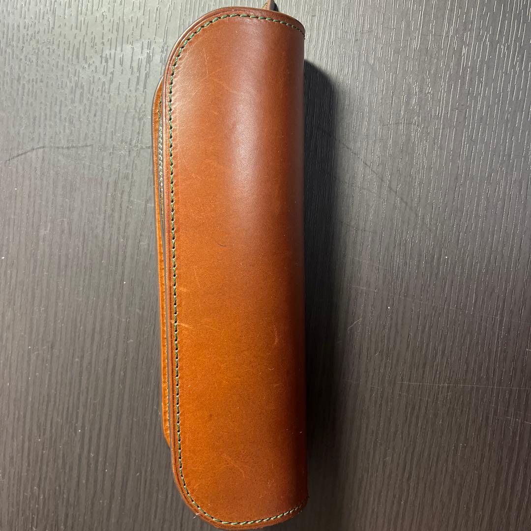 ル.ボナー　デブペンケース　 筆箱 ブラウン