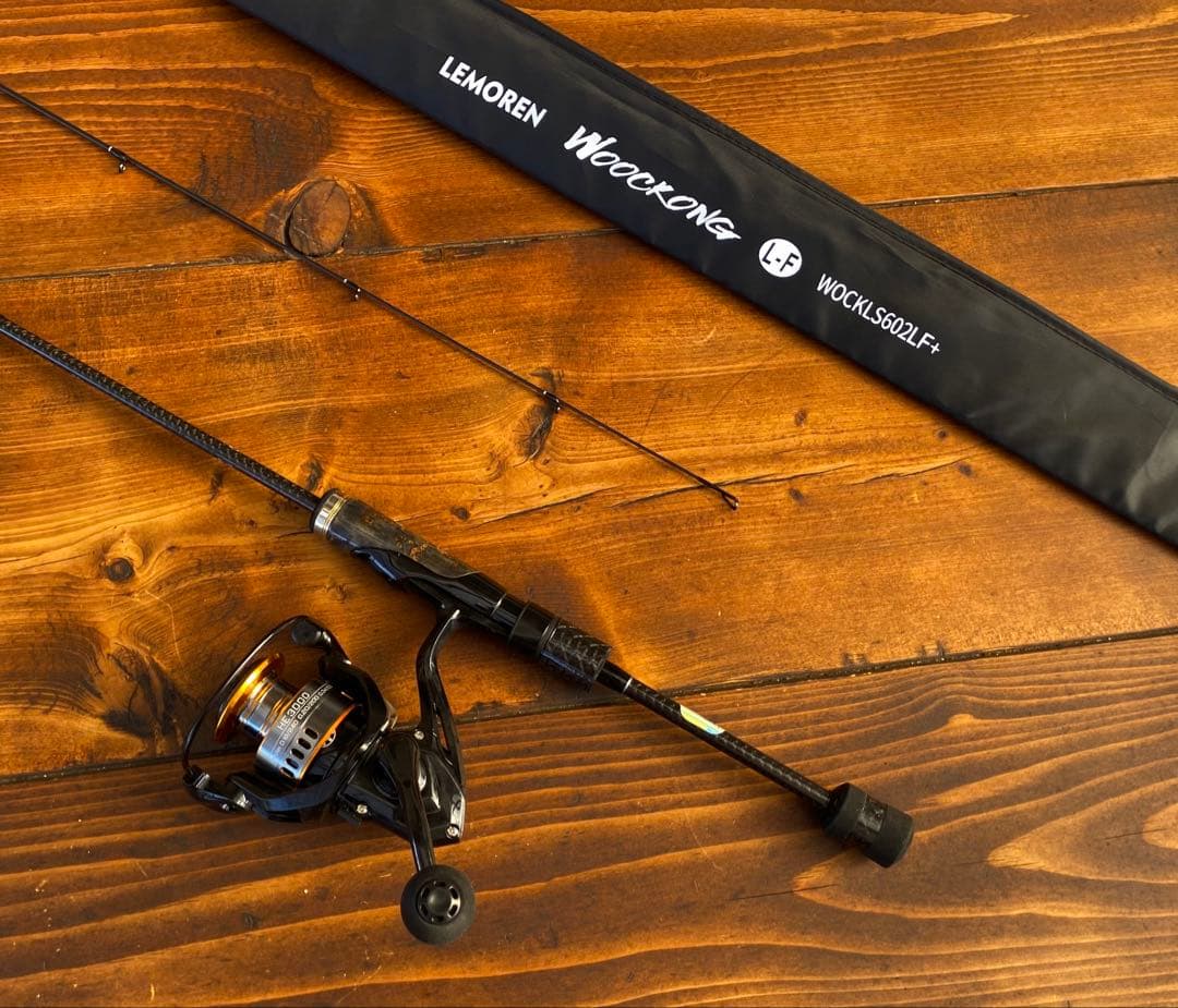 バス釣りセット　超軽量　カーボンロッド　スピニングロッド　S602L バスロッド